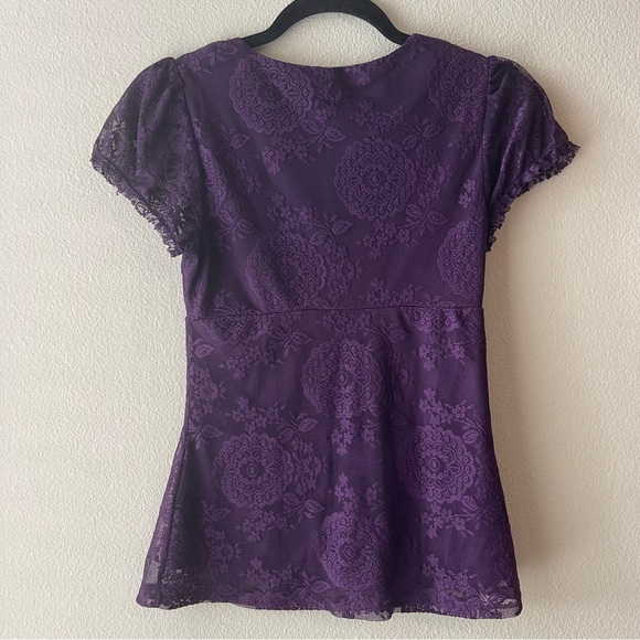 BCX Purple Lace Top - Picture 2 of 8